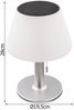 LED Solartischlampe, silber, Edelstahl, weiß, H 28 cm Bild 3