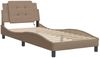 vidaXL Bettgestell mit LED ohne Matratze "Zadar" Cappuccino-Braun 100x200 cm 3214093 Bild 3