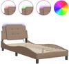 vidaXL Bettgestell mit LED ohne Matratze "Zadar" Cappuccino-Braun 100x200 cm 3214093 Bild 2