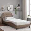 vidaXL Bettgestell mit LED ohne Matratze "Zadar" Cappuccino-Braun 100x200 cm 3214093 Bild 4