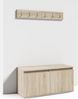 Garderoben-Set CLEO, Moderner Kleiderschrank mit Polsterplatten und Schuhschrank – Ideal für Flur und Eingangsbereich (Sonoma Eiche, Trinity 02), 185 x 40 x 190 cm Bild 3