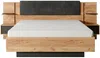 Vente-unique - ELYNIA Bett StoffHolz, Platte GrauBeige - B 210 cm x H 104,4 cm x L 256,4 cm Bild 5