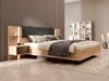 Vente-unique - ELYNIA Bett StoffHolz, Platte GrauBeige - B 210 cm x H 104,4 cm x L 256,4 cm Bild 3