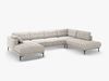 Micadoni Panorama Ecksofa Bemy 7-Sitzer Rechts Strukturierter Stoff Beige Bild 2