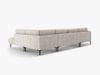Micadoni Panorama Ecksofa Bemy 7-Sitzer Rechts Strukturierter Stoff Beige Bild 3