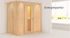 Karibu Sauna Variado mit Dachkranz + 9kW BIO-Kombiofen mit ext. Steuerung Easy Energiespartür Bild 4