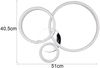 LED Deckenleuchte MOVA 3 Ringe Chrom Silber, Neutralweiß 4000K, Breite 51cm Bild 3