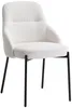 Vente-unique - LIAMONA Stuhl Stoff Weiß - B 59 cm x H 84 cm x L 53 cm Bild 4