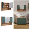 Badspiegelschrank Irma Grün/Goldkraft Eiche 80.1 x 55 cm Vicco Bild 2