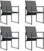 vidaXL Garten Essgruppe 9 pcs Schwarz Stahl 3335863 Bild 4