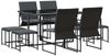 vidaXL Garten Essgruppe 9 pcs Schwarz Stahl 3335863 Bild 2