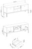 XL Küchenhängeschrank Rimini 60x96cm Glaseinsatz matt Farbe: RAL 6004 blaugrün matt / weiß RI-W4S/60 Bild 4