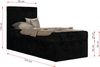 TILIO Jugendbett 90x200 mit Bettkasten - Boxspringbett mit 7-Zonen-Taschenfederkernmatratze, hohes Kopfteil, Einzelbett mit Stauraum - Schwarz Cordstoff - H3 - Rechts Bild 5