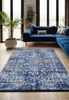 Kurzflor Teppich Orientalisch weich | Vintage Perserteppich pflegeleicht | Antiker Wohnzimmerteppich gemütlich | Used-Look | Dunkelblau 120x170 cm Flor 9mm | LODI-Lambro von Kadima Design Bild 2