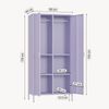 Kleiderschrank Esteli 170 x 80 x 45 cm Stahl Hellviolett [en. casa] Bild 2
