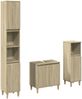 vidaXL 3-tlg. Badmöbel-Set Sonoma-Eiche Holzwerkstoff 3307670 Bild 2