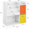 SoBuy KMB37-W Kinderregal, Spanplatte, Melamin, Weiß, 89 x 88 x 35 cm Bild 3