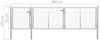 vidaXL Gartentor aus Stahl 400 x 75 cm Silber 144346 Bild 5