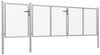 vidaXL Gartentor aus Stahl 400 x 75 cm Silber 144346 Bild 2