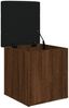 Sitzbank mit Stauraum, Holzwerkstoff, Braun-Eichen Optik, 42 x 42 x 45 cm Bild 4