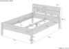 Metallfreies Holzbett Eschenholz mit Rost 140x200 V-60.90-14K50 cm x 7 x 7 Bild 5
