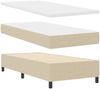vidaXL Boxspringbett Hellgrau und Weiß 80 x 200 cm Cordstoff 3337490 Bild 5
