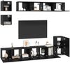 vidaXL TV-Schrankset 8 pcs Schwarz Eichen-Optik Holzwerkstoff 3393166 Bild 3