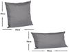 JACK Dekokissen 2er Set Outdoor Lounge Deko Kissen Set 45x45cm + 30x50cm Inkl. Füllung, mit Lotus-Effekt, Robust, Strapazierfähig, für Innen & Außen geeignet Bild 3