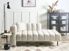 Chaiselongue veganes Kunstleder cremeweiß linksseitig LANNILS Bild 3