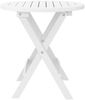 Gartentisch Klappbar, Balkontisch Weiß Ø 46 cm Massivholz Akazie Bild 4