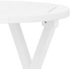 Gartentisch Klappbar, Balkontisch Weiß Ø 46 cm Massivholz Akazie Bild 5