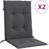 vidaXL Niedriglehner-Auflagen 2 Stk Melange Anthrazit 100x50x4cm Stoff 4002442 Bild 2