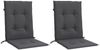vidaXL Niedriglehner-Auflagen 2 Stk Melange Anthrazit 100x50x4cm Stoff 4002442 Bild 4