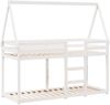 vidaXL Etagenbett mit Dach Weiß 90x200 cm Massivholz Kiefer 3282077 Bild 3