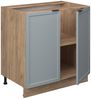 Küchenunterschrank Fame-Line Hellblau-grau 80 cm mit Regal, ohne Arbeitsplatte Vicco Bild 4