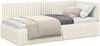 vidaXL Eckbettgestell mit Kopfteil Creme 90 cm x 190 cm Samt 42016263 Bild 2