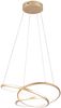 Moderne dimmbare LED Pendelleuchte DARVIN in Gold, Breite 64cm Bild 2