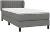 vidaXL Boxspringbett mit Matratze Dunkelgrau 80x200 cm Stoff, Härtegrad: H2 [3126358] Bild 3