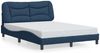 vidaXL Bettgestell mit LED ohne Matratze "Hvar" Blau 140x190 cm Stoff 3213703 Bild 5