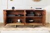 riess-ambiente Sideboard GATSBY 160cm braun/schwarz - Massivholz, Lamellenfront, Stauraum (Einzelartikel, 1 St), mit organischer Form und 8 Fächern – ideal für Wohnzimmer & Esszimmer Bild 3