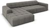 Micadoni Ecksofa Jennifer 4-Sitzer Links Samt Hellgrau Bild 3