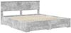 vidaXL Bettrahmen mit Kopfteil Beton Grau 200 x 200 cm Holzwerkstoff 3408225 Bild 4