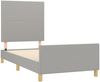 vidaXL Polsterbett mit hohem Kopfteil Stoff Hellgrau 80x200 cm Bild 4