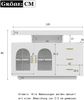 Merax LED-Sideboard-Buffetschrank, 120 cm Kaffeebarschrank, Schubladenschrank, Sideboard Wohnzimmer, Hochglanz-Küchenschrank (Weiß) Bild 4