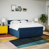vidaXL Boxspringbett mit Matratze Blau 180x200 cm Stoff 3288287 Bild 4