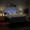 vidaXL Boxspringbett mit Matratze Blau 180x200 cm Stoff 3288287 Bild 5