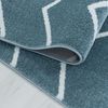 Kurzflor Teppich Roberto Läufer - 80x250 cm - Blau Bild 3