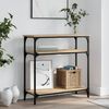Konsolentisch, Beistelltisch, Konsole Sonoma-Eiche 75x29x75 cm Holzwerkstoff Bild 2