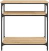Konsolentisch, Beistelltisch, Konsole Sonoma-Eiche 75x29x75 cm Holzwerkstoff Bild 4