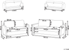 Sofa Set 5-Sitzer MARE Stoff Taupe mit Stauraum Bild 2